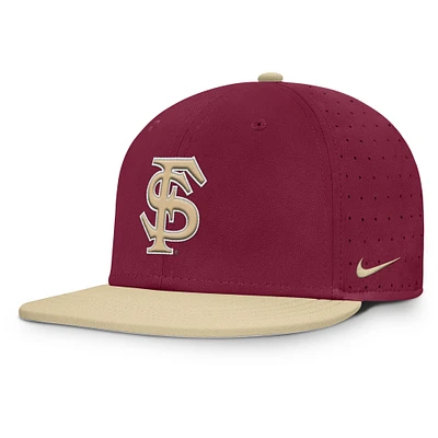 Men's Nike Garnet Florida State Seminoles On-Field Dugout True Performance Fitted Hat