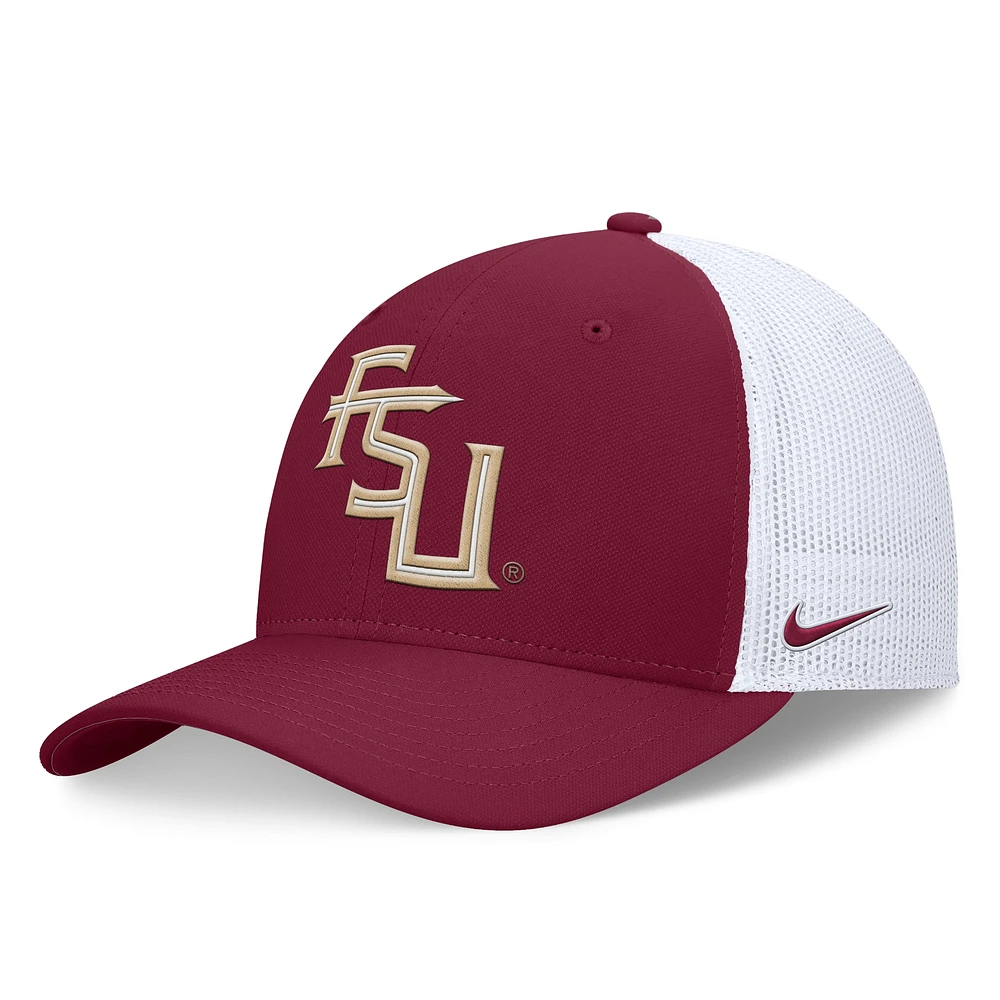 Men's Nike Garnet Florida State Seminoles On-Field Rise Futura Performance Flex Hat