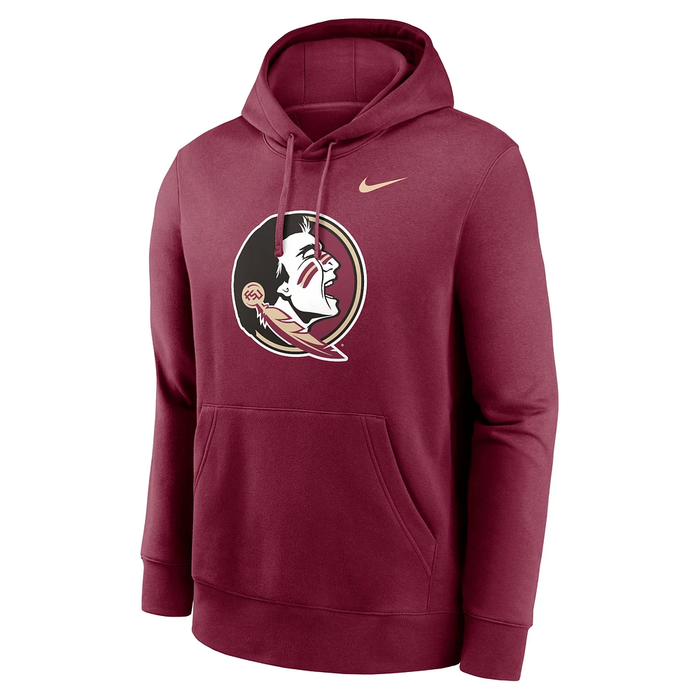 Sweat à capuche en polaire Nike Garnet Florida State Seminoles Primetime Club pour homme