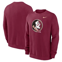 Men's Nike Garnet Florida State Seminoles Primetime Fleece Pullover Sweatshirt