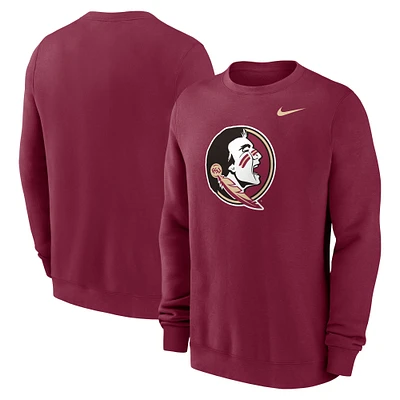 Men's Nike Garnet Florida State Seminoles Primetime Fleece Pullover Sweatshirt