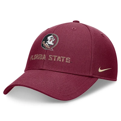 Casquette réglable Nike Garnet Florida State Seminoles Primetime Rise pour homme