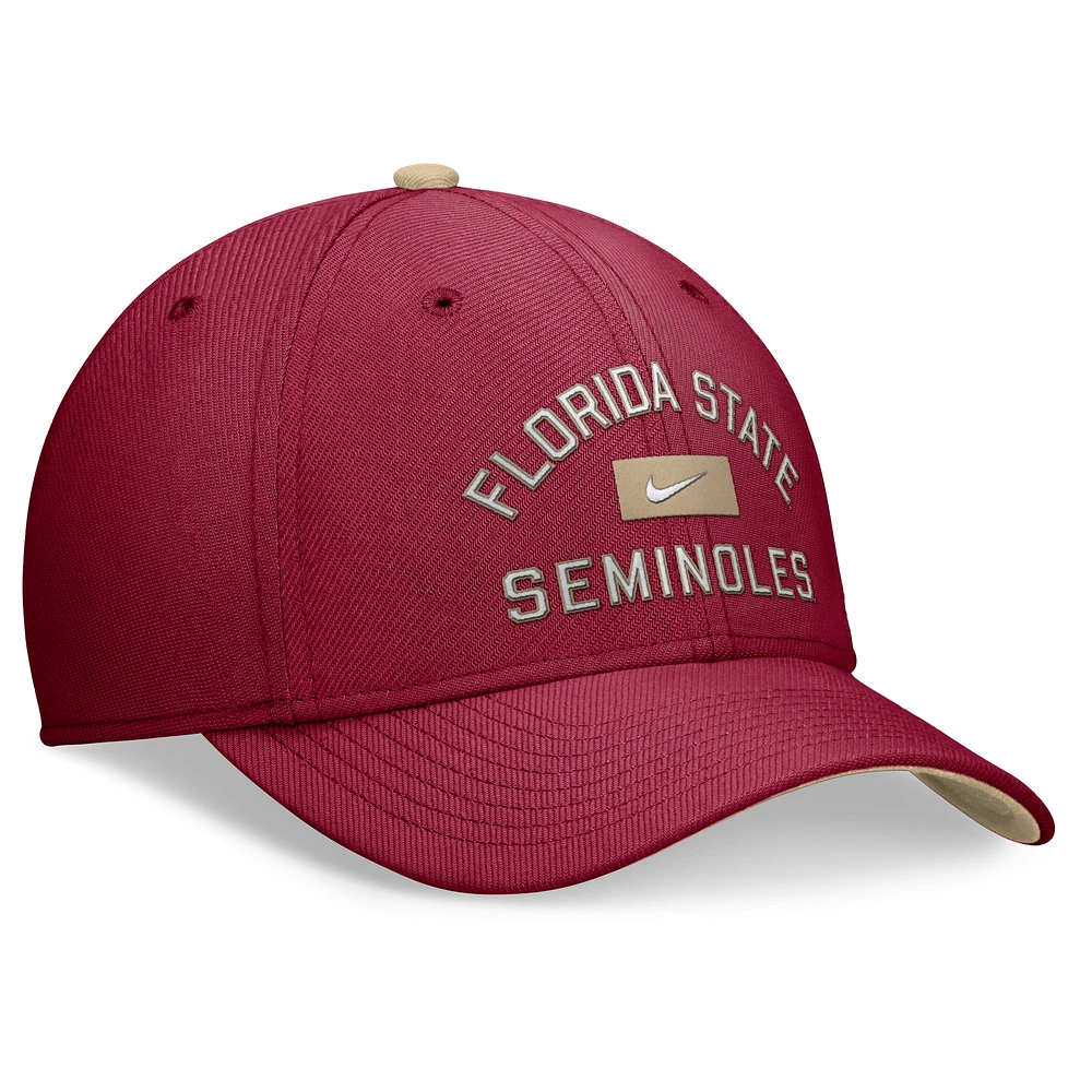 Casquette Nike Garnet Florida State Seminoles Primetime Rise Swoosh Flex pour homme