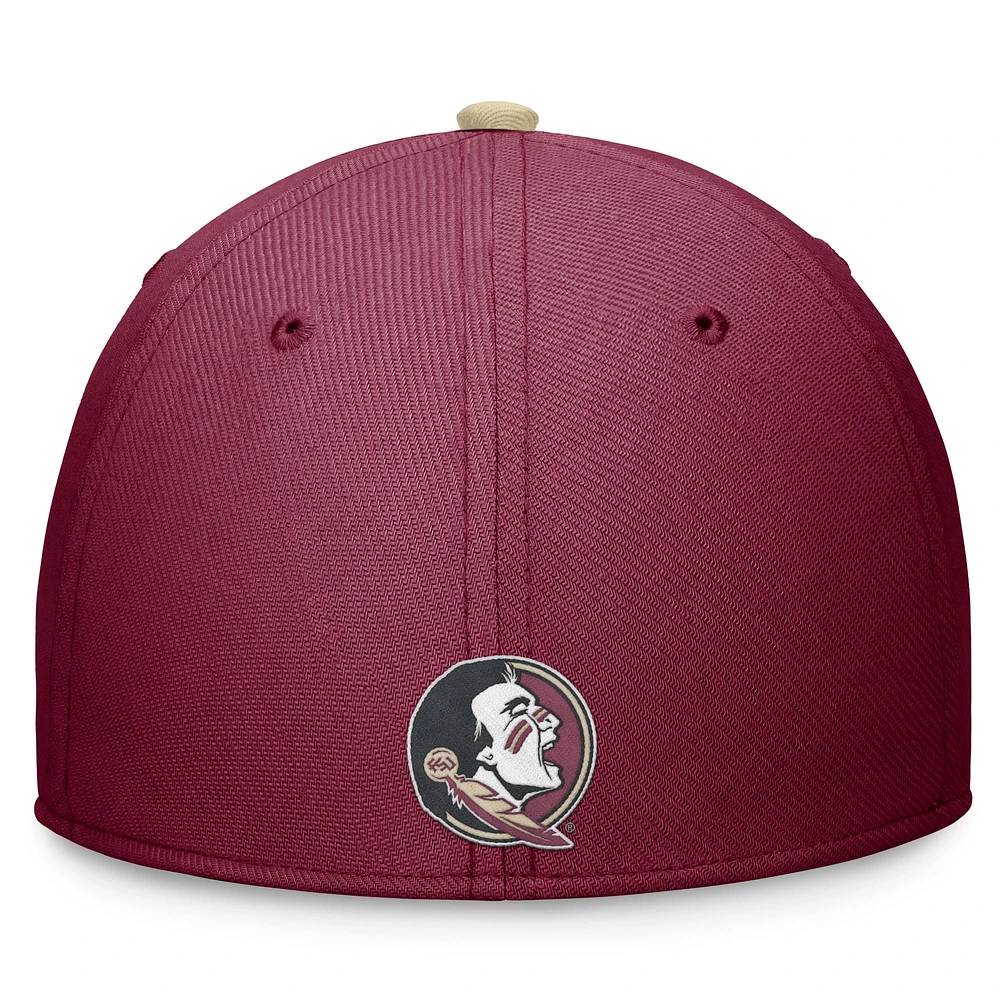 Casquette Nike Garnet Florida State Seminoles Primetime Rise Swoosh Flex pour homme