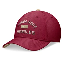 Men's Nike Garnet Florida State Seminoles Primetime Rise Swoosh Flex Hat