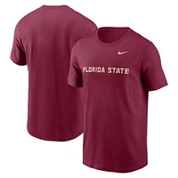 T-shirt Nike Garnet Florida State Seminoles Primetime Wordmark pour homme