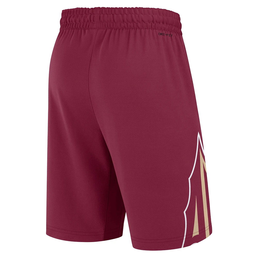 Men's Nike Garnet Florida State Seminoles Road Replica Performance Basketball Shorts