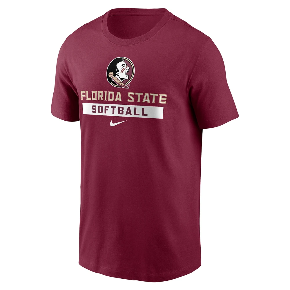 Men's Nike Garnet Florida State Seminoles Softball T-Shirt