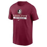 T-shirt de softball Nike Garnet Florida State Seminoles pour hommes