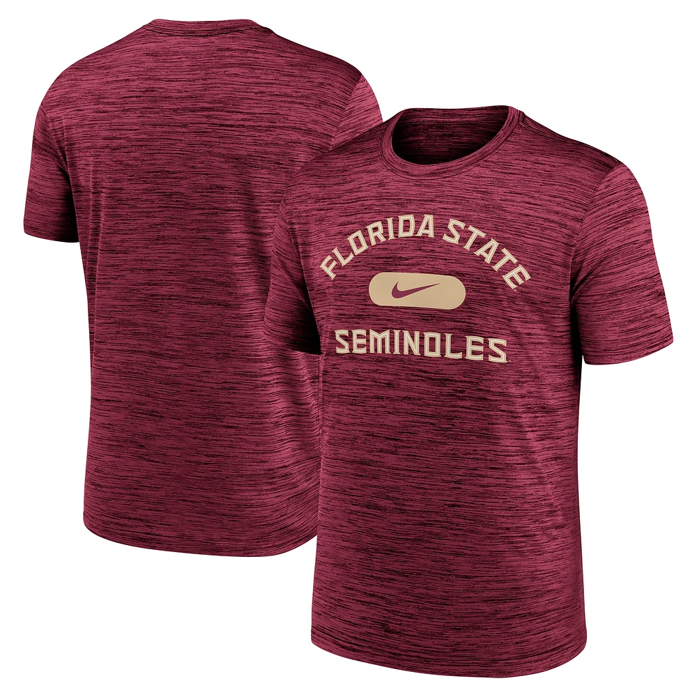 T-shirt Nike Velocity Mascot Performance pour homme, couleur grenat, Florida State Seminoles