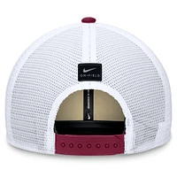 Men's Nike Gold/White Florida State Seminoles 2024 On Field Swoosh Trucker Adjustable Hat