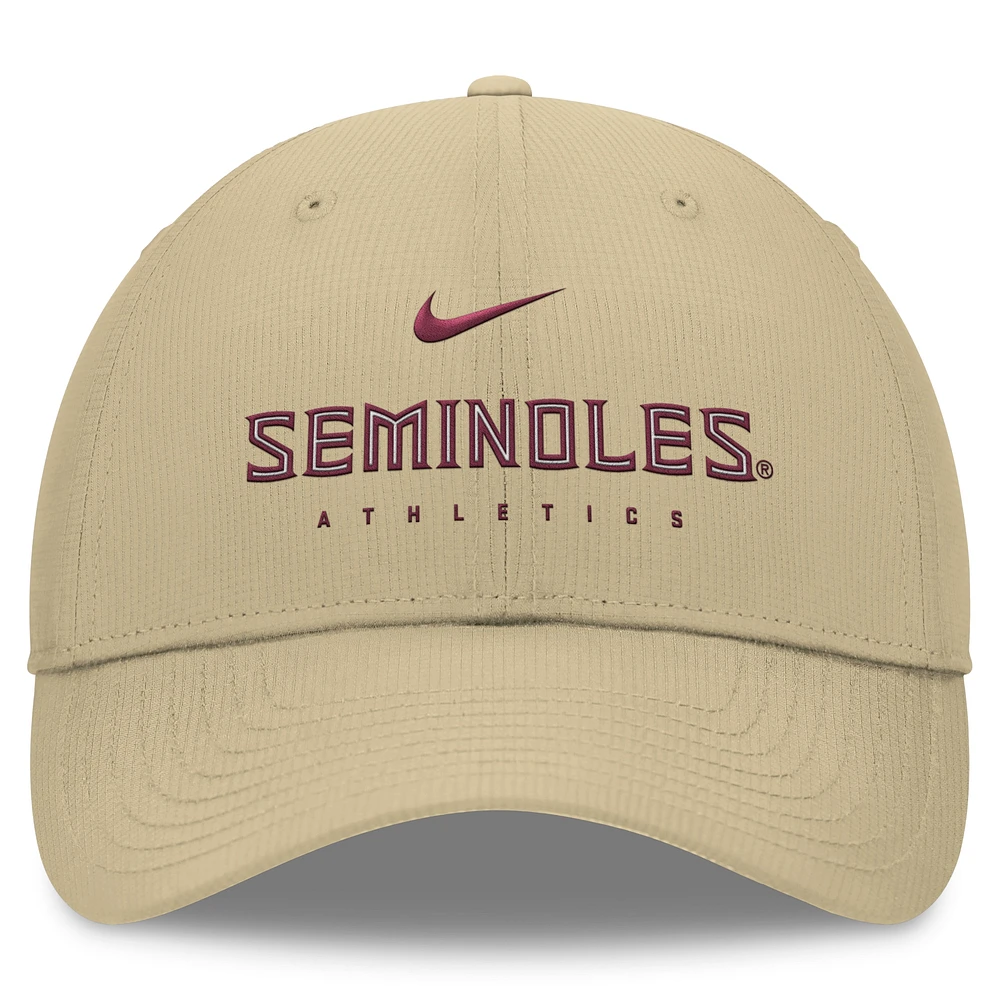 Casquette ajustable Nike Gold Florida State Seminoles 2024/25 On-Field Club Performance pour homme