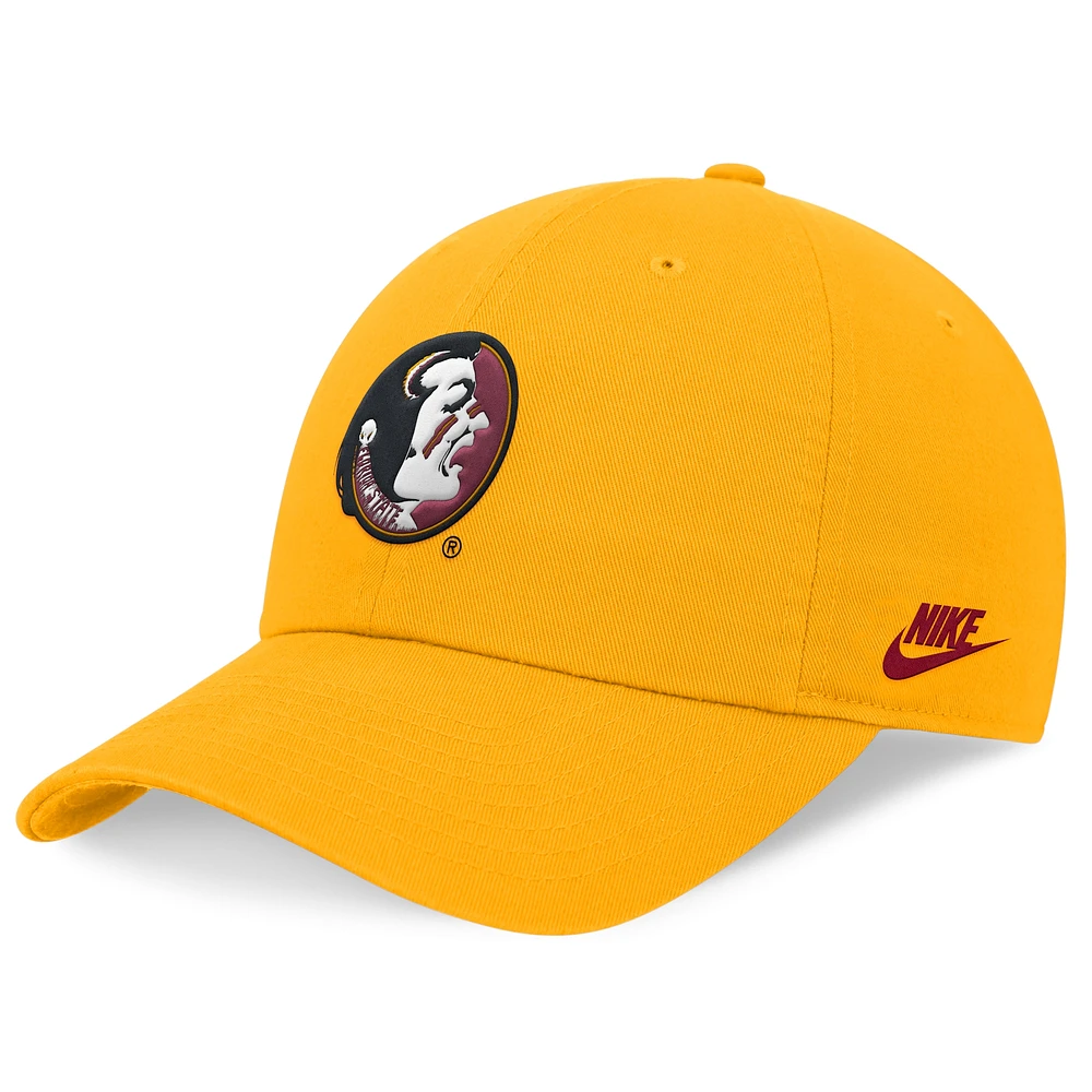 Casquette ajustable Nike Gold Florida State Seminoles Legacy Club Performance pour homme