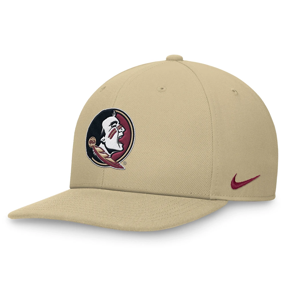 Casquette Snapback Nike Gold Florida State Seminoles On-Field Pro Bill pour homme