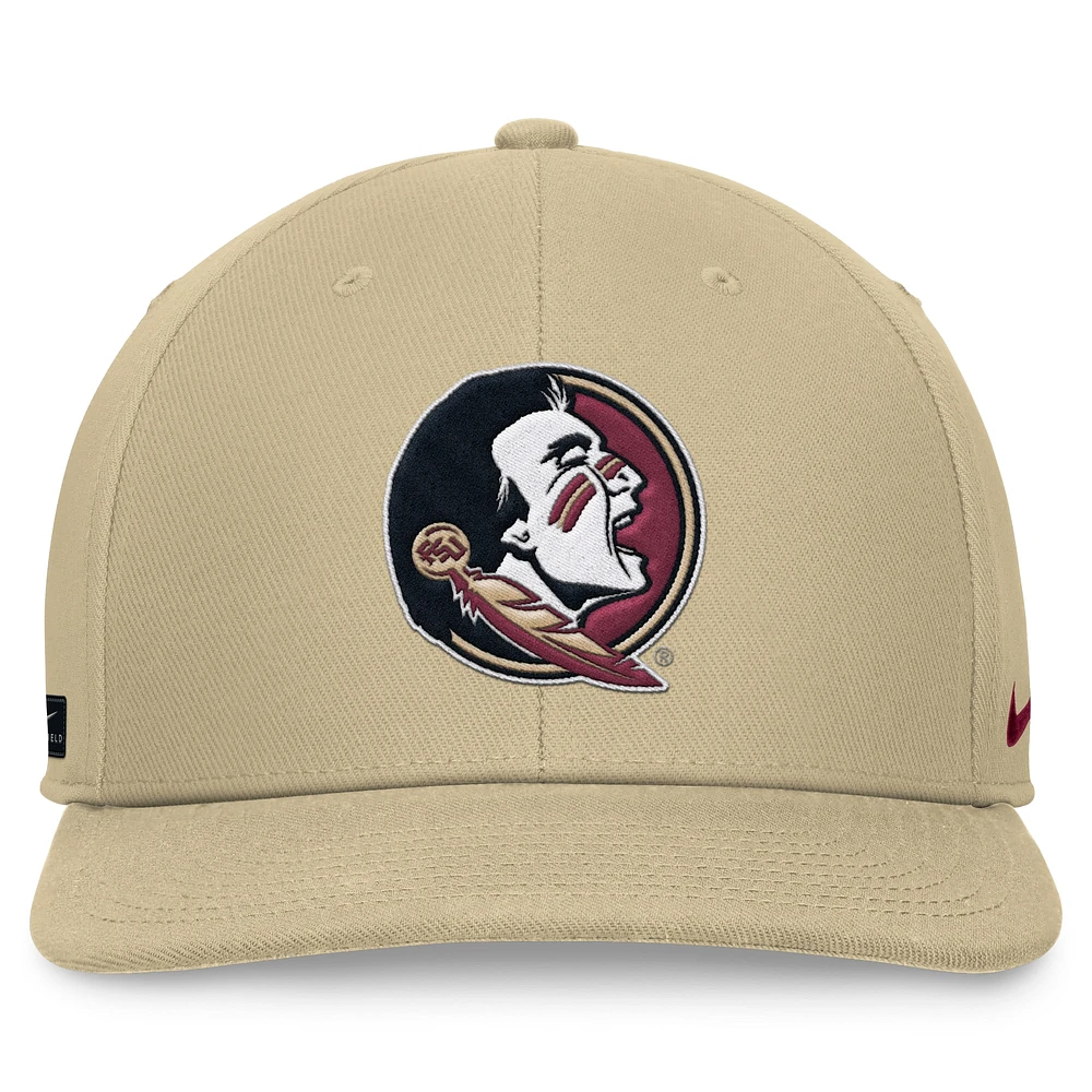 Casquette Snapback Nike Gold Florida State Seminoles On-Field Pro Bill pour homme