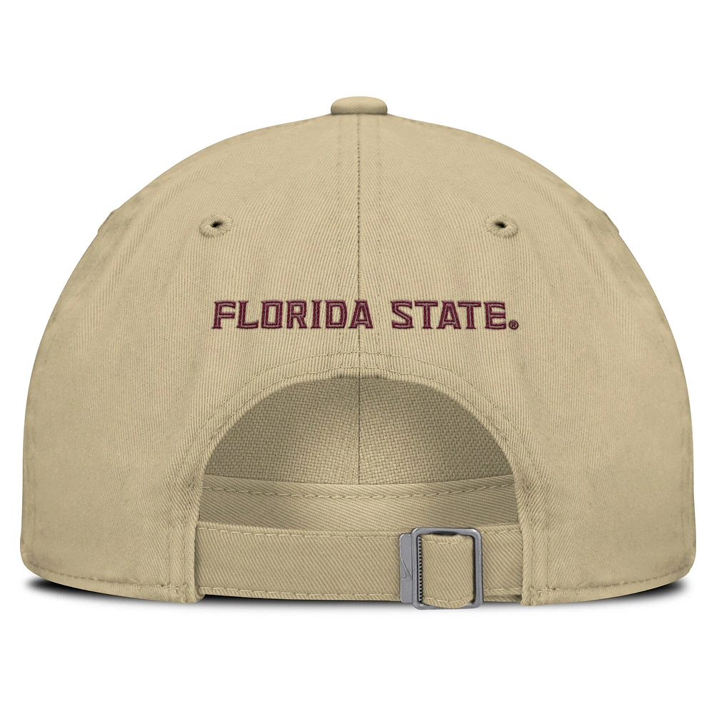 Casquette ajustable Nike Gold Florida State Seminoles Primetime Club pour homme