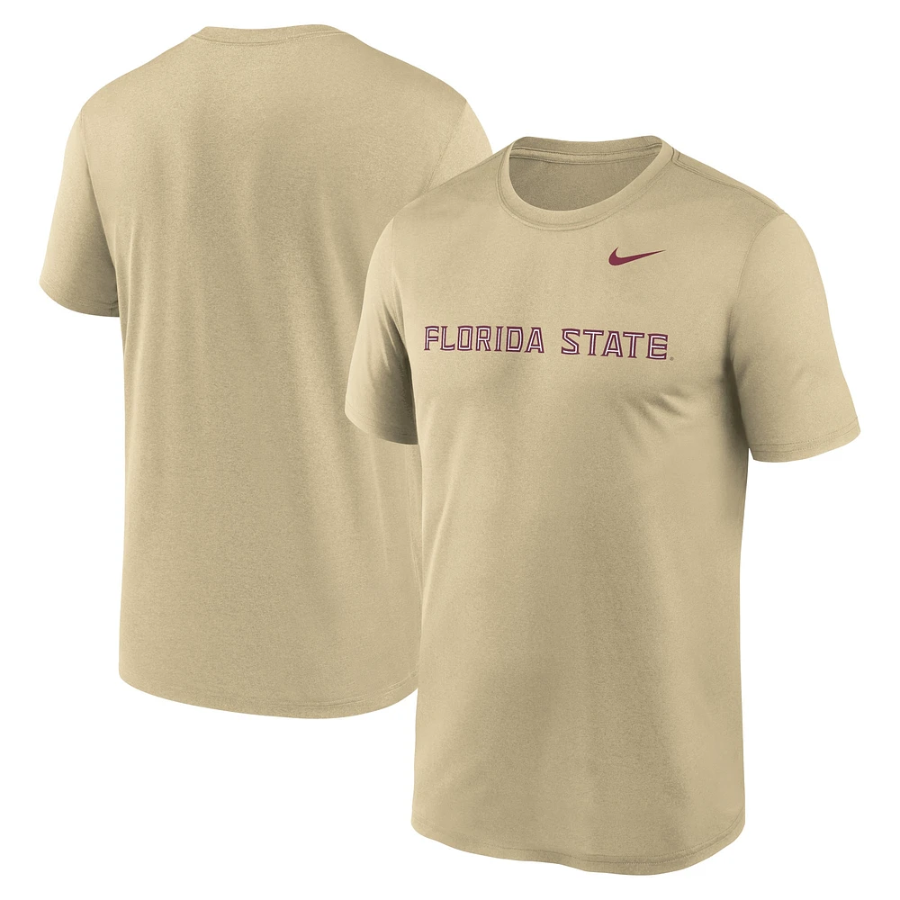 Men's Nike Gold Florida State Seminoles Primetime Legend Wordmark T-Shirt