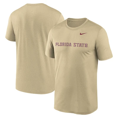 T-shirt Nike Gold Florida State Seminoles Primetime Legend Wordmark pour homme