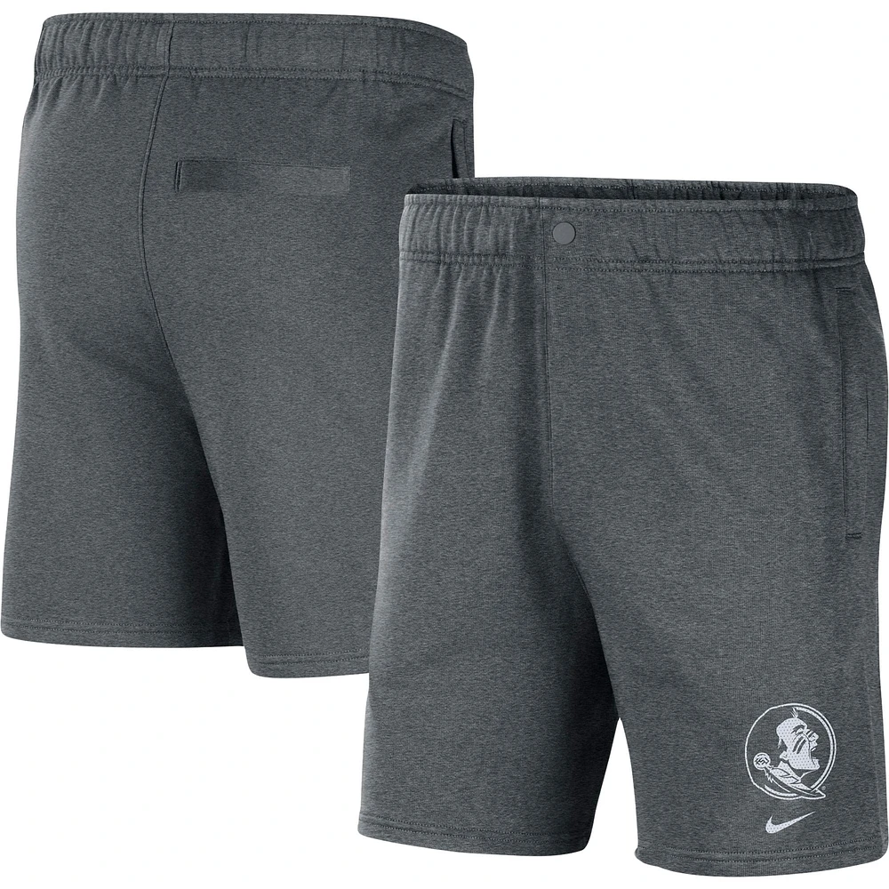 Short en polaire Florida State Seminoles Nike gris pour homme