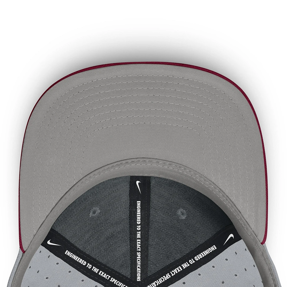 Men's Nike Gray Florida State Seminoles On-Field Dugout True Performance Fitted Hat