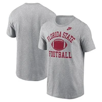 T-shirt Nike gris chiné Florida State Seminoles Legacy Football Icon pour homme