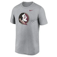 Men's Nike Heather Gray Florida State Seminoles Primetime Legend Logo T-Shirt