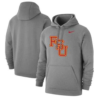 Sweat à capuche avec logo Vintage Florida State Seminoles Nike pour homme, gris chiné