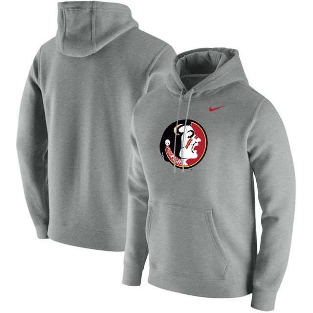 Sweat à capuche Nike Florida State Seminoles Vintage School Logo gris chiné pour homme