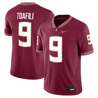 Maillot de football américain NIL Florida State Seminoles pour homme Nike Lawrance Toafili Garnet