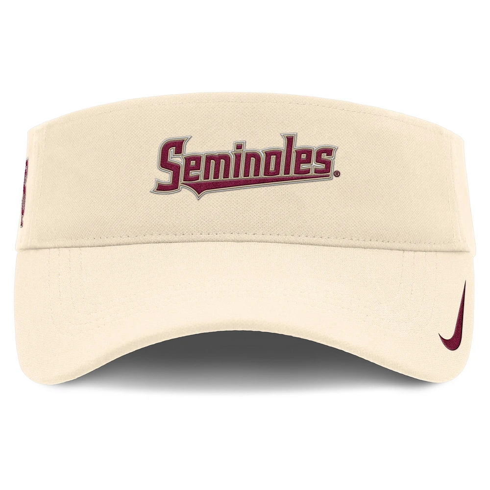 Visière ajustable Nike Natural Florida State Seminoles Primetime Ace pour homme