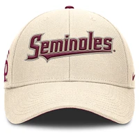Casquette ajustable Nike Natural Florida State Seminoles Primetime Rise pour homme