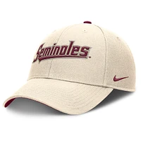 Casquette ajustable Nike Natural Florida State Seminoles Primetime Rise pour homme