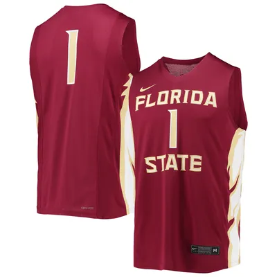 #1 Florida State Seminoles Nike Team Replica Basketball Jersey - Garnet