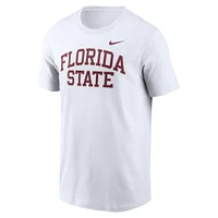 T-shirt Nike Florida State Seminoles Blitz 2-Hit pour homme, blanc