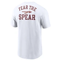 T-shirt Nike Florida State Seminoles Blitz 2-Hit pour homme, blanc