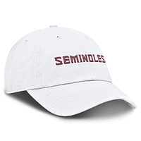 Men's Nike White Florida State Seminoles Core Club Mascot Wordmark Adjustable Hat