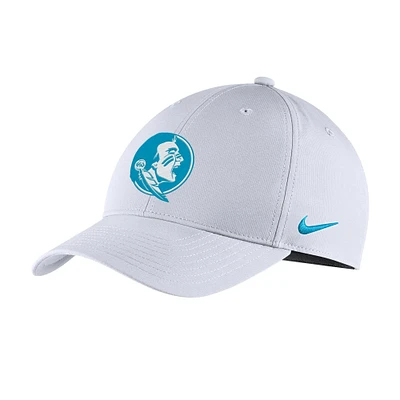 Casquette ajustable Nike Florida State Seminoles Legacy91 Heritage pour homme, blanche