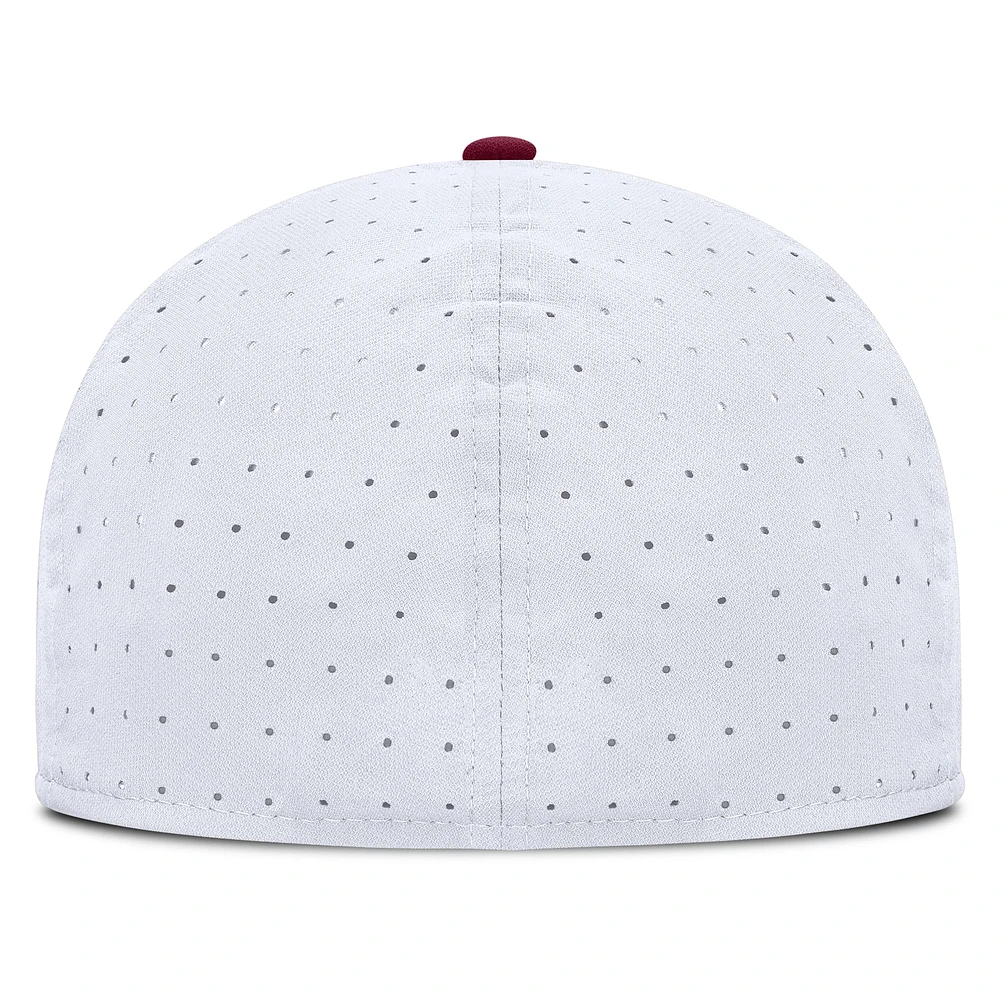 Casquette ajustée True Performance On-Field Dugout des Seminoles de l'État Floride pour homme Nike blanche