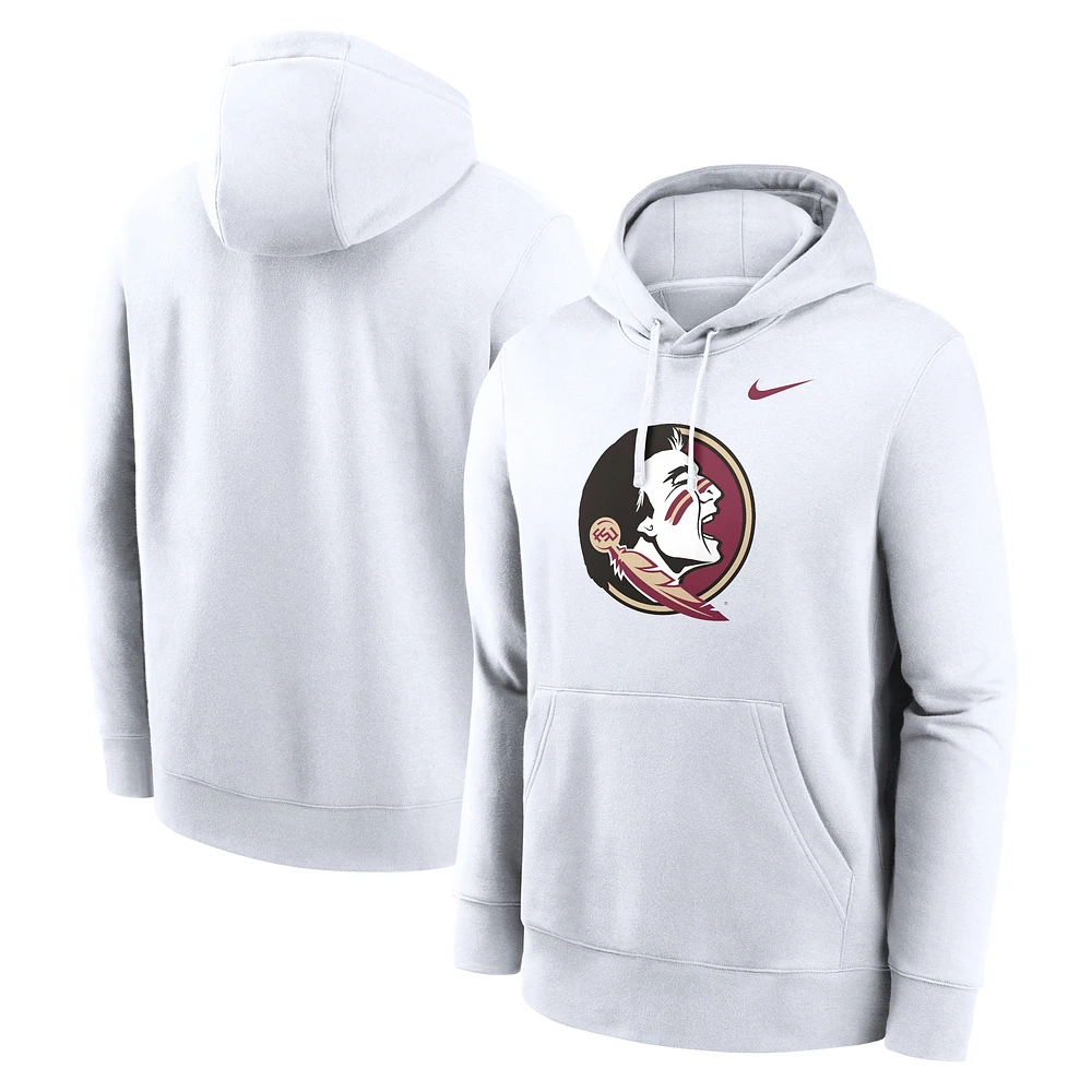 Sweat à capuche en polaire Primetime Club blanc Florida State Seminoles pour homme Nike