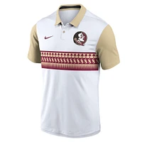 Polo Nike blanc Florida State Seminoles Vapor Performance pour homme