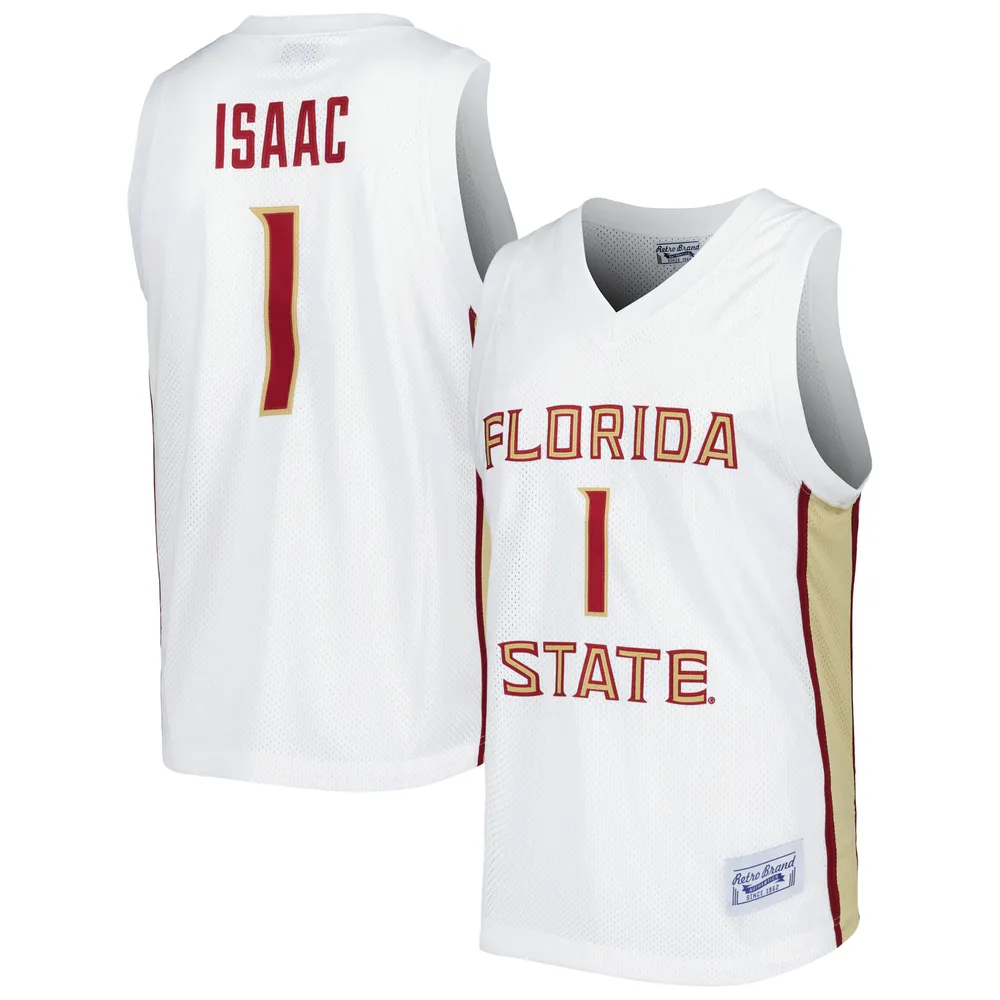 Maillot de basket-ball réplique commémorative des anciens séminoles l'État Floride Jonathan Isaac White la marque rétro originale pour hommes