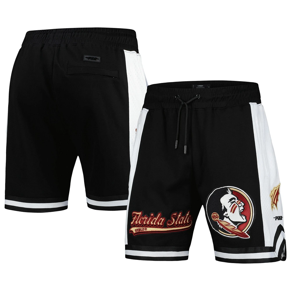 Men's Pro Standard Black Florida State Seminoles Script Tail DK 2.0 Shorts