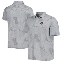 Polo Tommy Bahama gris pour homme Florida State Seminoles Big & Tall Miramar Blooms