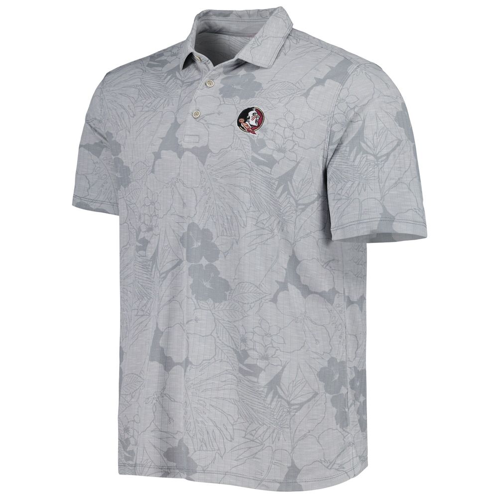 Men's Tommy Bahama Gray Florida State Seminoles Miramar Blooms Polo