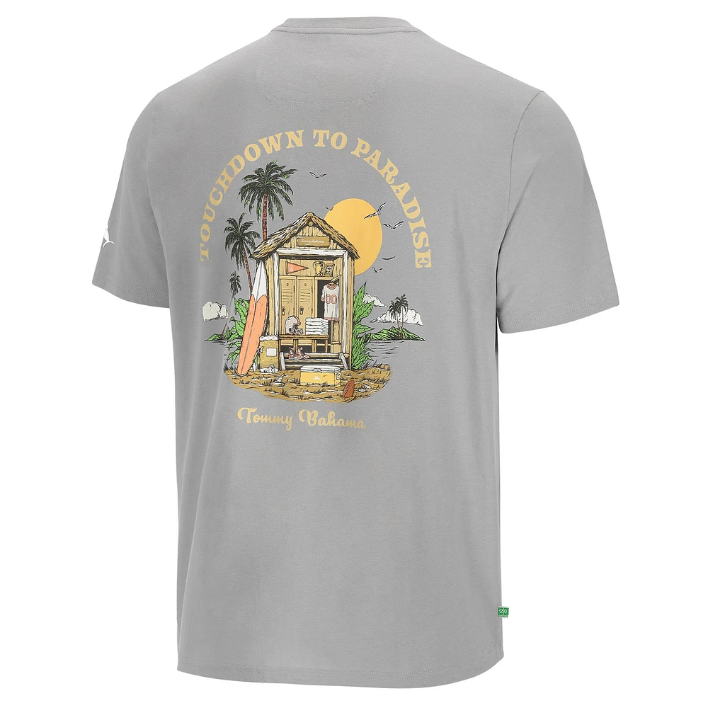 T-shirt Tommy Bahama gris pour homme Florida State Seminoles Touchdown to Paradise