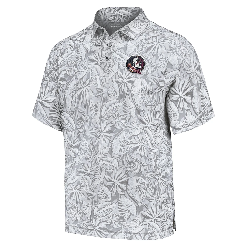 Polo Tommy Bahama pour hommes, gris, Florida State Seminoles Tropical Score IslandZone