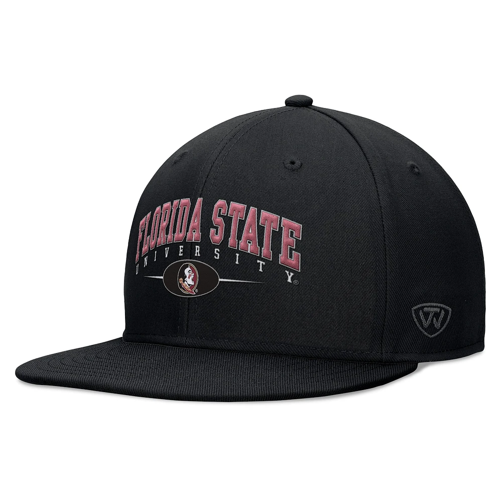 Casquette Snapback Top of the World pour hommes, Florida State Seminoles Bullpen, noire