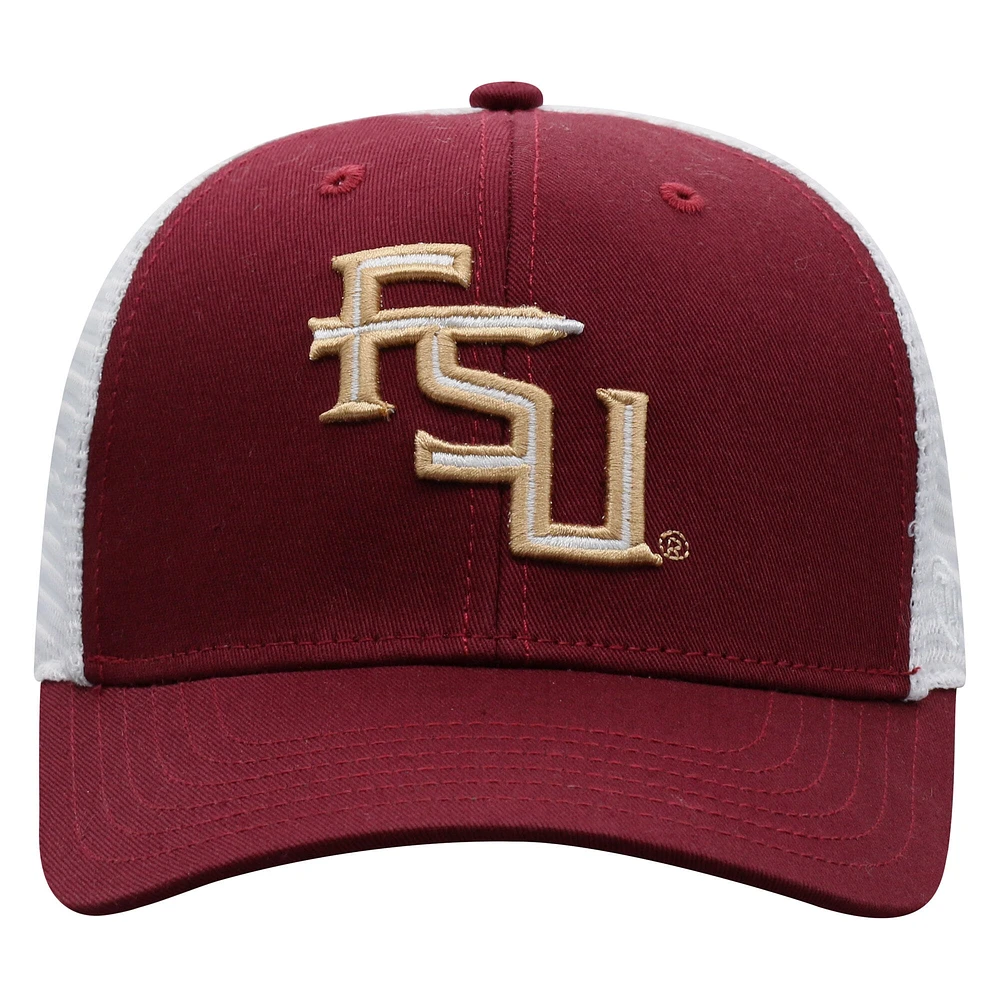Men's Top of the World Garnet/White Florida State Seminoles Victory Baseline Trucker Adjustable Hat