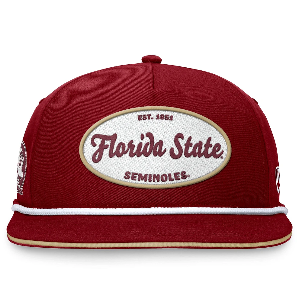 Men's Top of the World Garnet Florida State Seminoles Iron Golfer Adjustable Hat