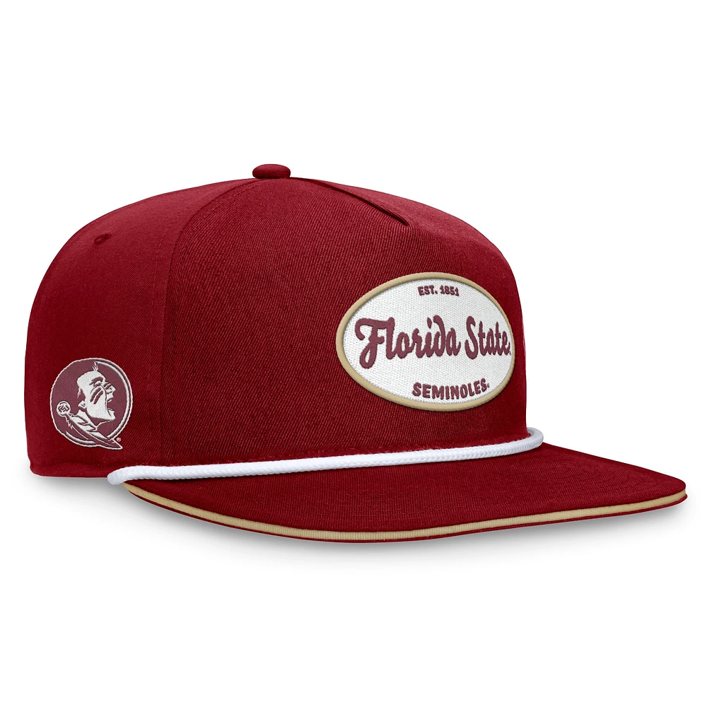 Men's Top of the World Garnet Florida State Seminoles Iron Golfer Adjustable Hat